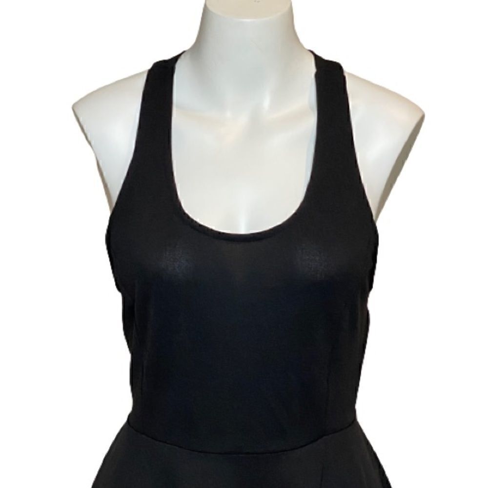 Shein black cross back sleeveless skater dress size M - Picture 3 of 13